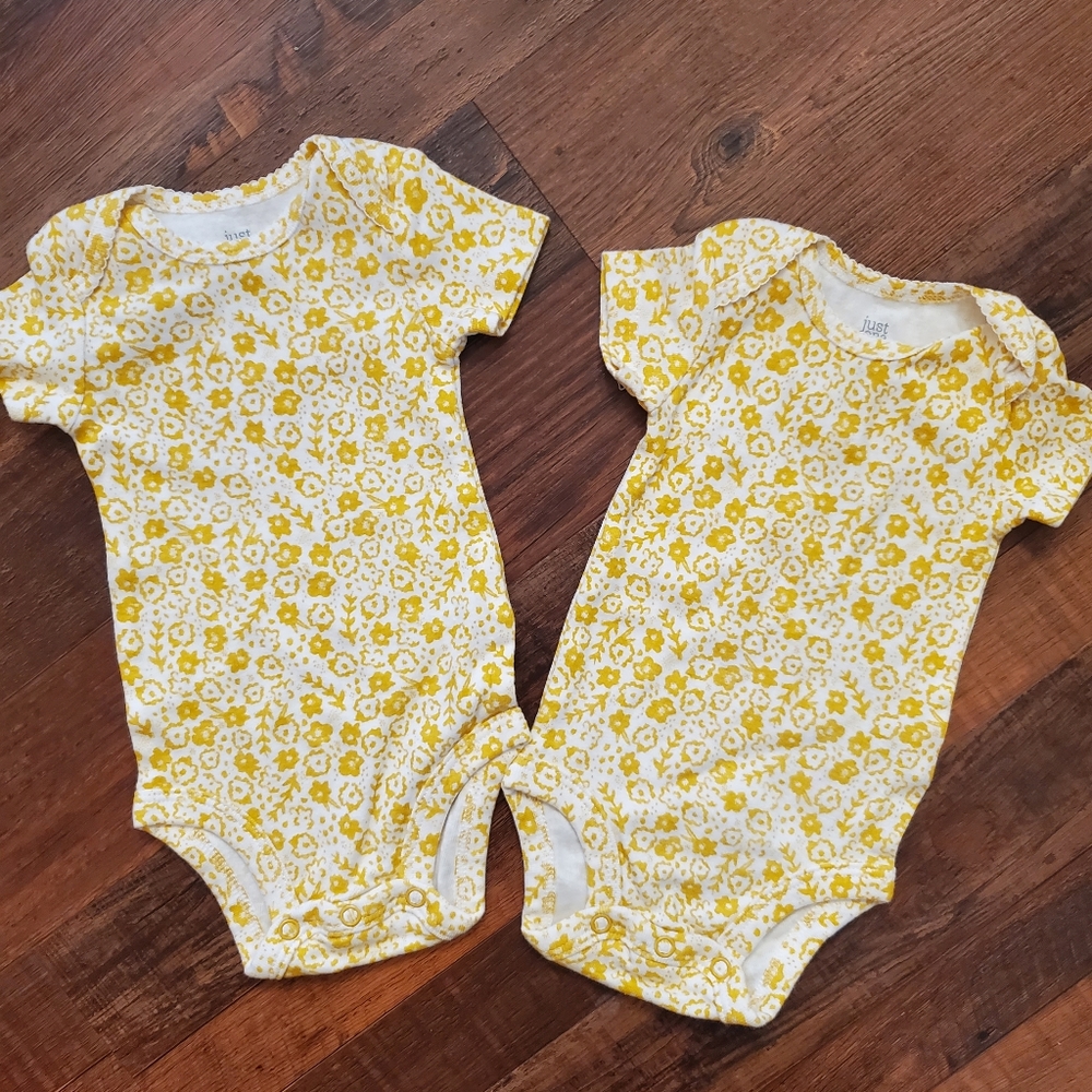 Carter's Just One You 3m baby girl onesie shirt twin matching clotting